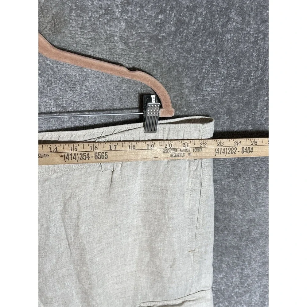 Tommy Bahama Relax Linen Cargo Pants Mens Size XXL Beige Straight Leg Pockets